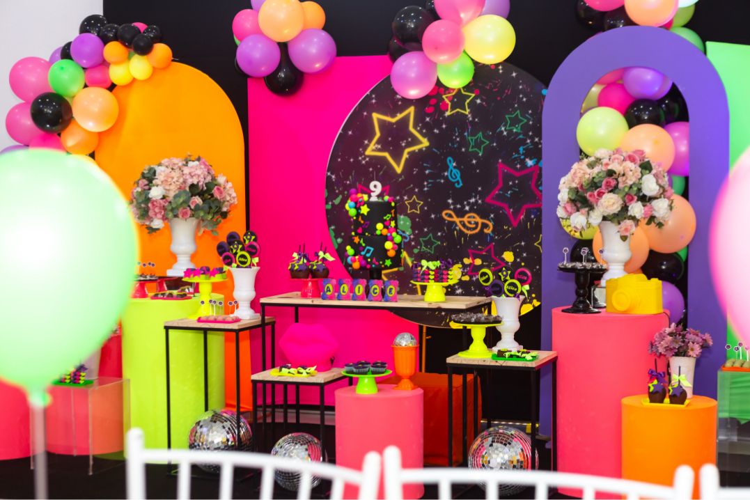 Imagem das decorações star happy
