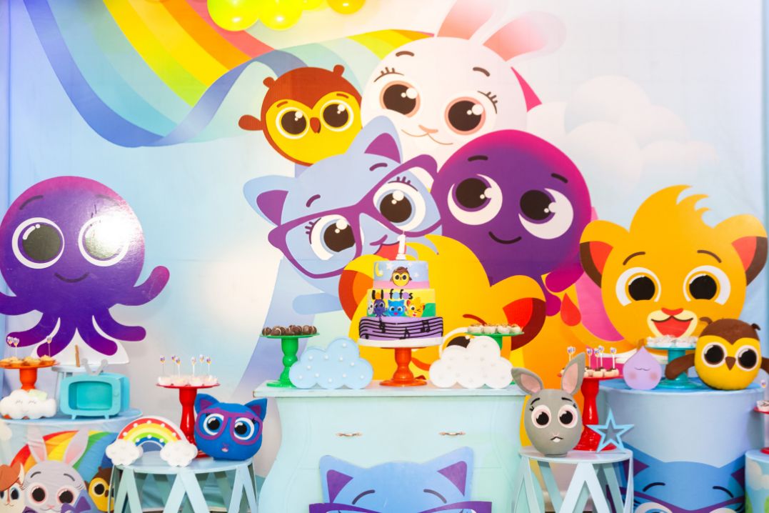 Imagem das decorações star happy